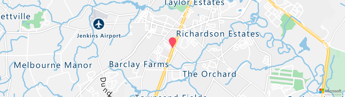 Map of the dive shop Scuba World, Inc.