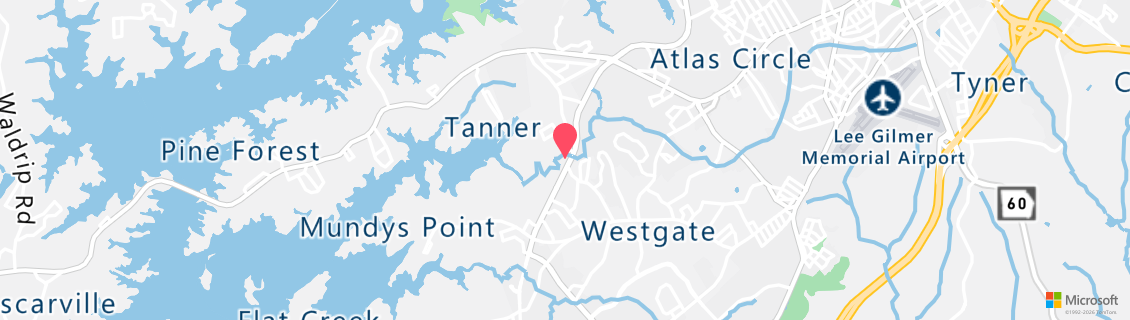 Map of the dive shop The Dive Shop on McEver