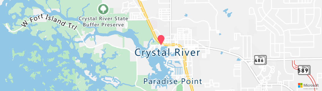 Map of the dive shop Crystal Lodge Dive Center