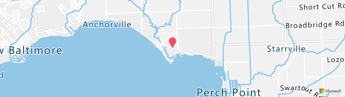 Map of the dive shop Anchor Bay Scuba Training