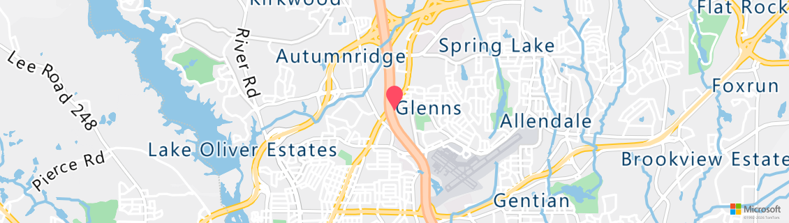 Map of the dive shop Chattahoochee Scuba