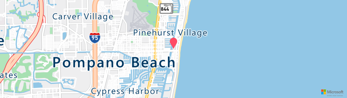 Map of the dive shop Pompano Dive Center