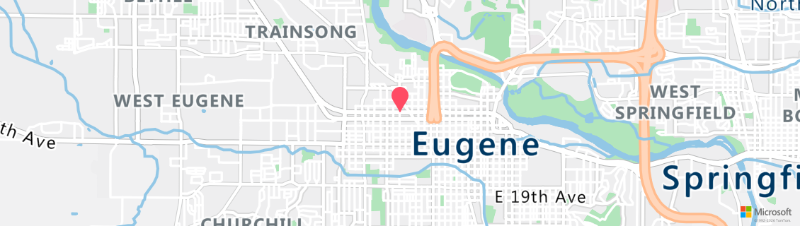 Map of the dive shop Eugene Skin Divers Supply