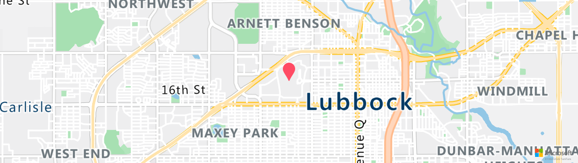 Map of the dive shop Texas Tech University