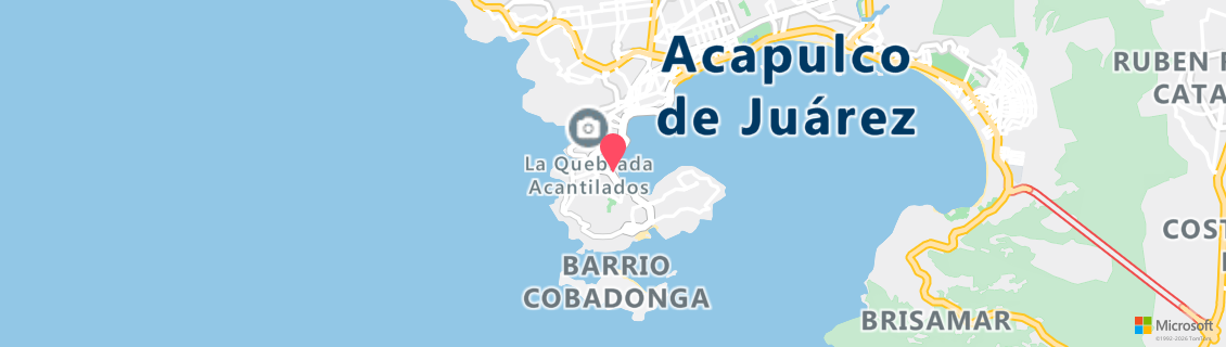 Map of the dive shop Acapulco Scuba Center