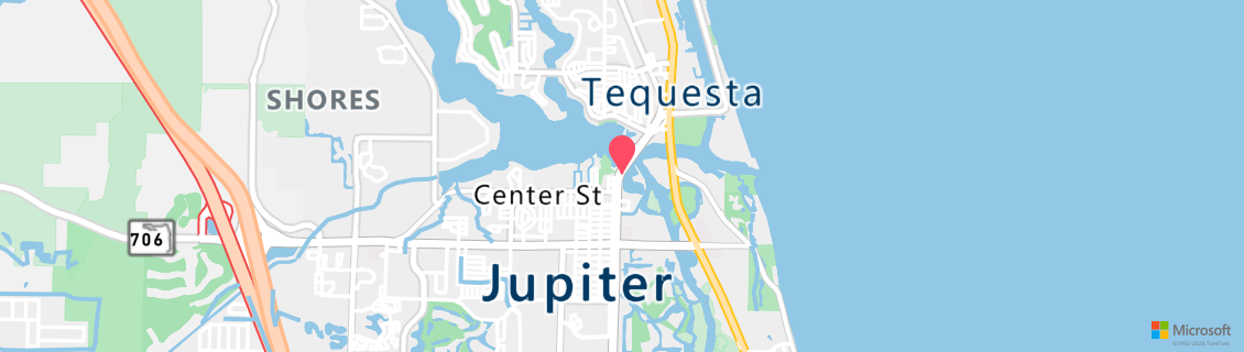 Map of the dive shop Jupiter Dive Center